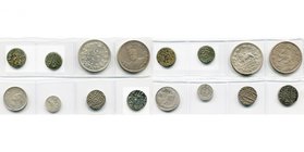 IRAN, lot of 8 silver pcs: Qajar, Fath ''Ali Shah, riyal, Tehran; -, qiran, Kirmanshahan; Muzaffar al-Din Shah, 5000 dinars, AH 1320, St. Petersburg; ...