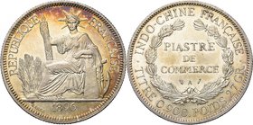FRENCH INDO-CHINA, AR 1 piastre, 1896A. Lecompte 278. A few marks.

Extremely Fine / Extremely Fine