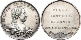 PAYS-BAS MERIDIONAUX, AR médaille, s.d. (1778), Th. van Berckel. Prix des collèges royaux pour la classe inférieure de grammaire. D/ B. voilé et dr. d...