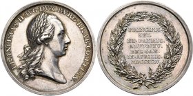 PAYS-BAS MERIDIONAUX, AR médaille, 1794, Th. van Berckel. Voyage de François II dans les Pays-Bas. D/ T. l. à d. R/ Dans une couronne, PRINCIPIS/ SVI/...