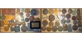BELGIQUE, lot de 63 médailles, dont: 1931, Banque Nationale; 1937, Rau, Participation belge à l''Exposition de Paris (2); 1937, Verbanck, Prince Charl...