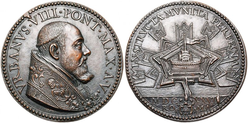 ITALIE, ETATS PONTIFICAUX, AE médaille, 1628, G. Mola. Urbain VIII (1623-1644) -...