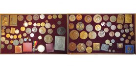 lot de 91 médailles, dont: Allemagne, satirique de la Réforme (AE et plomb); Belgique, 1816, Etats de Brabant; 1839, Nicaise De Keyser; 1852, Louis Jo...
