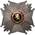 BELGIQUE, Ordre de Léopold, plaque de grand officier, modèle civil unilingue en argent (84 mm). Repercée, sans marque de fabricant, poinçon d''argent ...