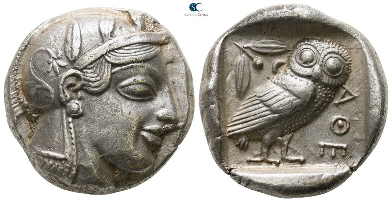 Attica. Athens circa 470-465 BC. Transitional issue
Tetradrachm AR

24mm., 17...