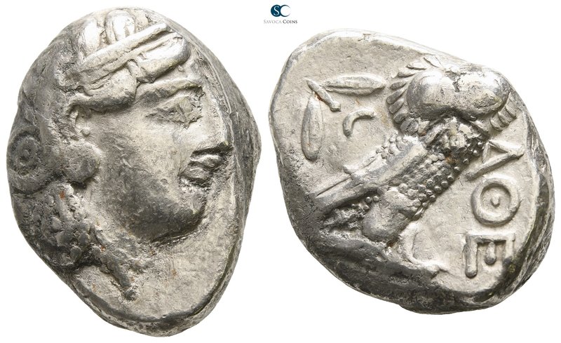 Attica. Athens circa 353-294 BC. 
Tetradrachm AR

25mm., 18,52g.

Helmeted ...