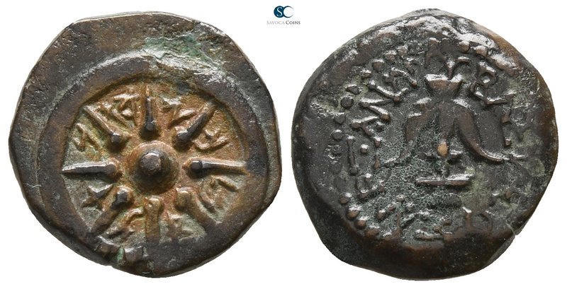 Judaea. Jerusalem. Alexander Jannaeus 104-76 BCE. 
Prutah Æ

14mm., 2,47g.
...