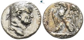 Seleucis and Pieria. Antioch. Vespasian AD 69-79. Dated "New Holy Year" 1 (?)=AD 69. Billon-Tetradrachm