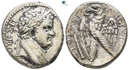 Seleucis and Pieria. Antioch. Titus, as Caesar AD 76-78. Dated "Holy Year" 3=AD 70/1. Billon-Tetradrachm