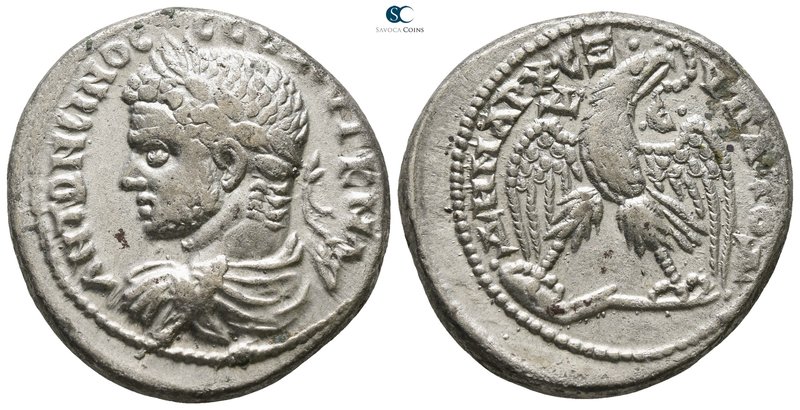Seleucis and Pieria. Antioch. Caracalla AD 198-217. Struck AD 216-217
Billon-Te...