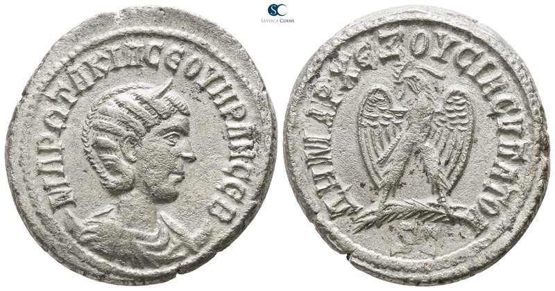 Seleucis and Pieria. Antioch. Otacilia Severa AD 244-249. 
Billon-Tetradrachm
...