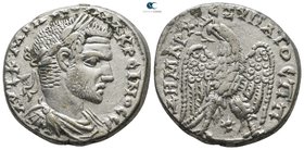 Seleucis and Pieria. Laodicea ad Mare. Macrinus AD 217-218. Billon-Tetradrachm