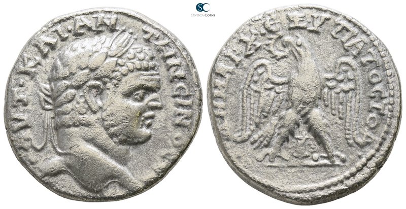 Judaea. Neapolis. Caracalla AD 198-217. Struck AD 215-217
Billon-Tetradrachm
...