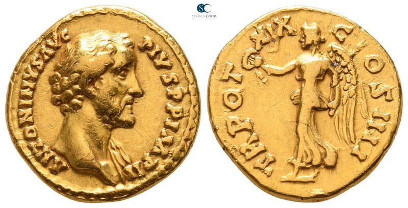 Antoninus Pius AD 138-161. Rome
Aureus AV

18mm., 7,20g.

ANTONINVS AVG PIV...