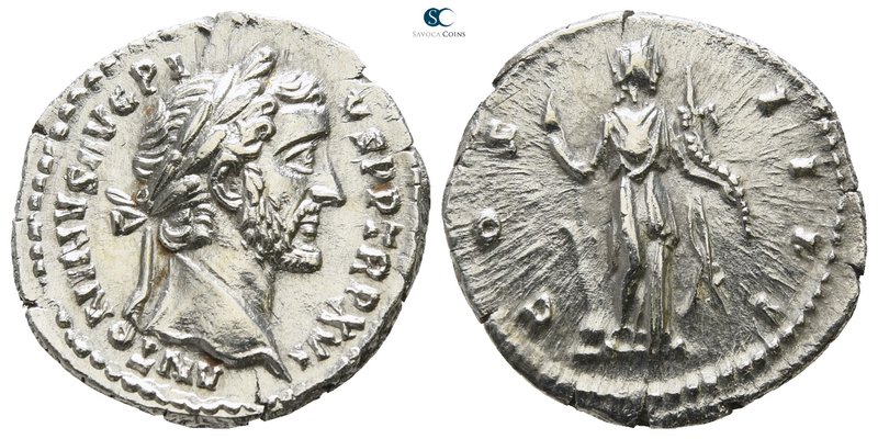 Antoninus Pius AD 138-161. Rome
Denarius AR

18mm., 2,79g.

ANTONINVS AVG P...