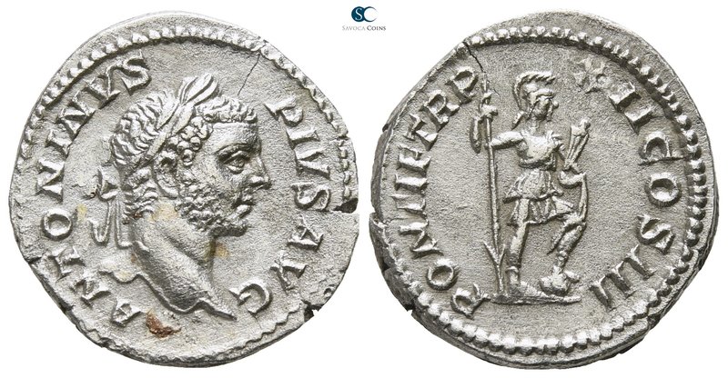 Caracalla AD 198-217. Struck AD 210. Rome
Denarius AR

19mm., 3,00g.

ANTON...