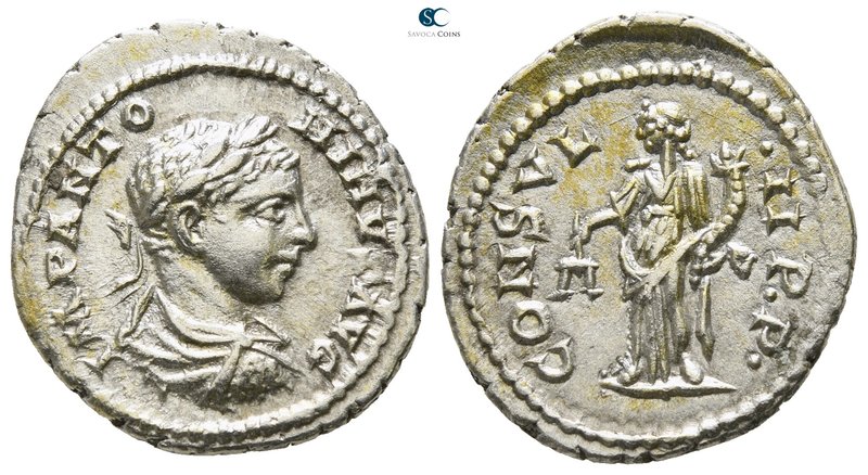 Elagabalus AD 218-222. Antioch
Denarius AR

19mm., 2,60g.

IMP ANTONINVS AV...