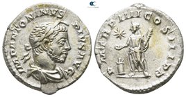 Elagabalus AD 218-222. Struck AD 221-222. Rome. Denarius AR