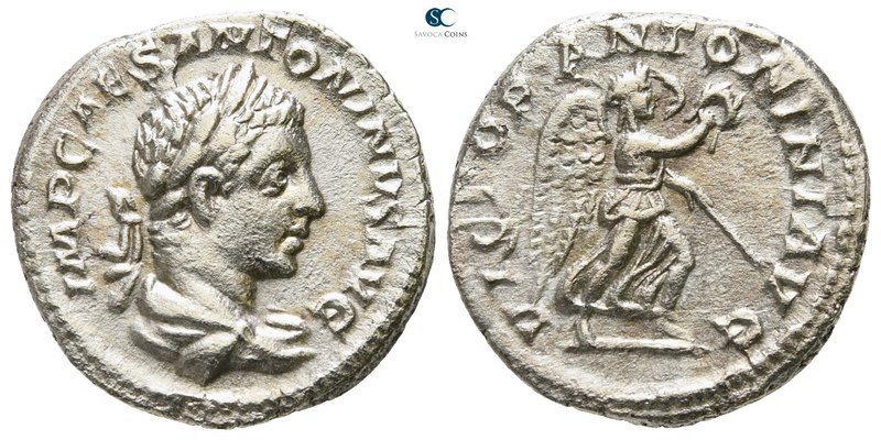 Elagabalus AD 218-222. Rome
Denarius AR

18mm., 3,17g.

IMP CAES ANTONINVS ...