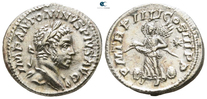 Elagabalus AD 218-222. Struck AD 221. Rome
Denarius AR

19mm., 2,87g.

IMP ...