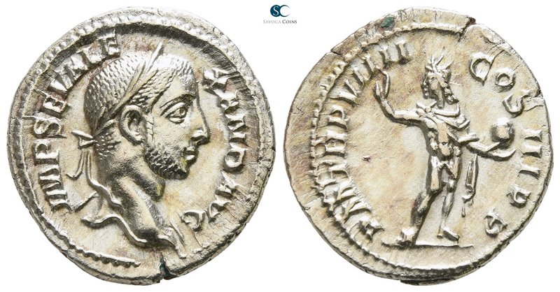 Severus Alexander AD 222-235. Struck AD 230. Rome
Denarius AR

19mm., 3,32g....