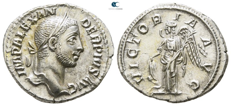 Severus Alexander AD 222-235. Struck AD 231. Rome
Denarius AR

19mm., 3,31g....