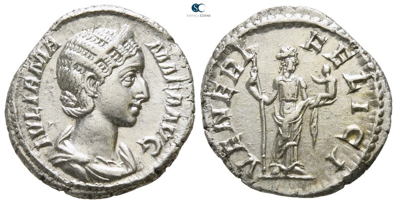 Julia Mamaea AD 225-235. Rome
Denarius AR

19mm., 3,35g.

IVLIA MAMAEA AVG,...
