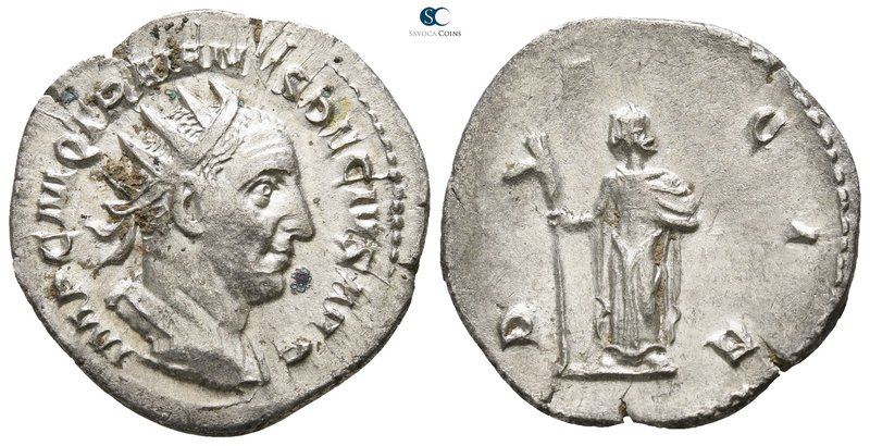 Trajan Decius AD 249-251. Rome
Antoninianus AR

21mm., 2,62g.

IMP C M Q TR...