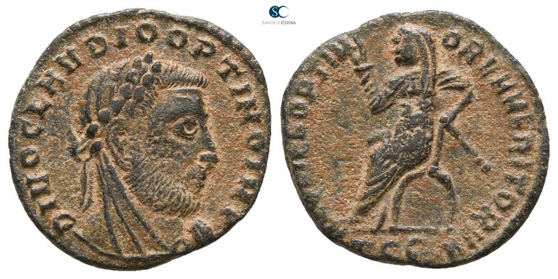 Divus Claudius II Gothicus AD 270. Thessaloniki
Follis Æ

15mm., 1,23g.

DI...