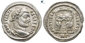 Constantius I as Caesar AD 293-305. Struck AD 295. Heraclea. Argenteus AR