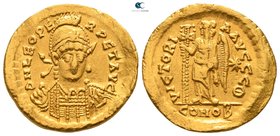 Leo I AD 457-474. Struck AD 462 or 466. Constantinople. 9th officina. Solidus AV