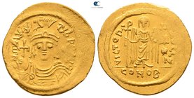 Maurice Tiberius AD 582-602. Constantinople. 7th officina. Solidus AV