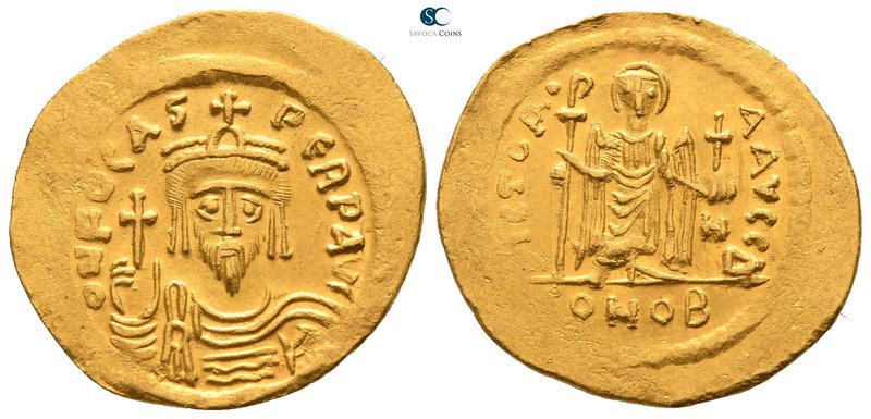 Phocas AD 602-610. Struck AD 602/3. Constantinople. 4th officina
Solidus AV

...