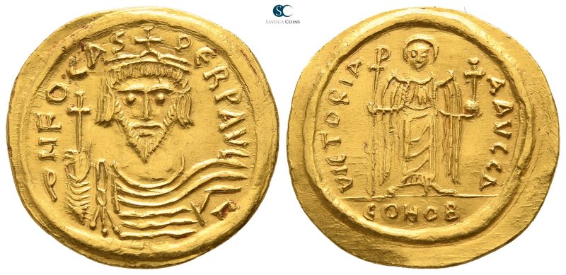 Phocas AD 602-610. Struck AD 603-607. Constantinople. 4th officina
Solidus AV
...