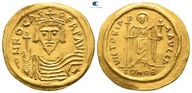 Phocas AD 602-610. Struck AD 603-607. Constantinople. 4th officina. Solidus AV