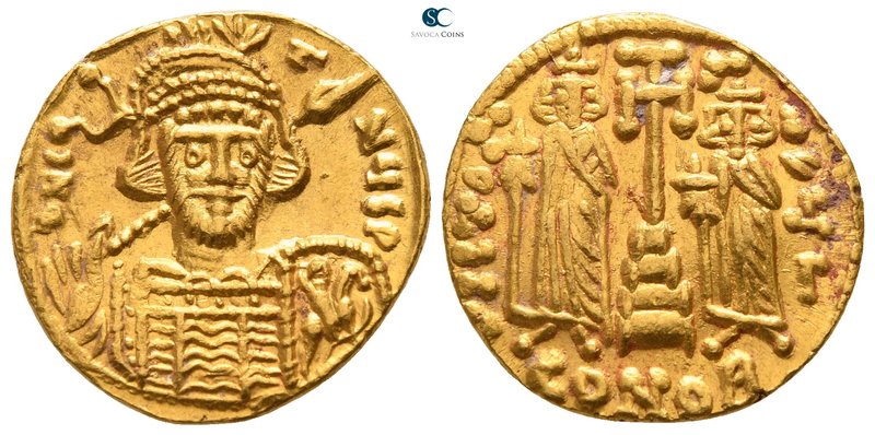 Constantine IV Pogonatus AD 668-685. Constantinople
Solidus AV

18mm., 4,43g....