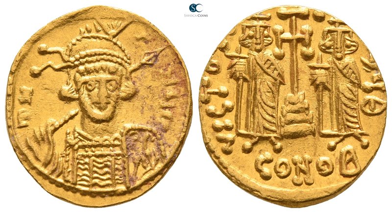 Constantine IV Pogonatus AD 668-685. Constantinople
Solidus AV

18mm., 4,39g....