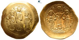 Romanus IV Diogenes, with Eudocia, Michael VII, Constantius, and Andronicus. AD 1068-1071. Constantinople. Histamenon AV