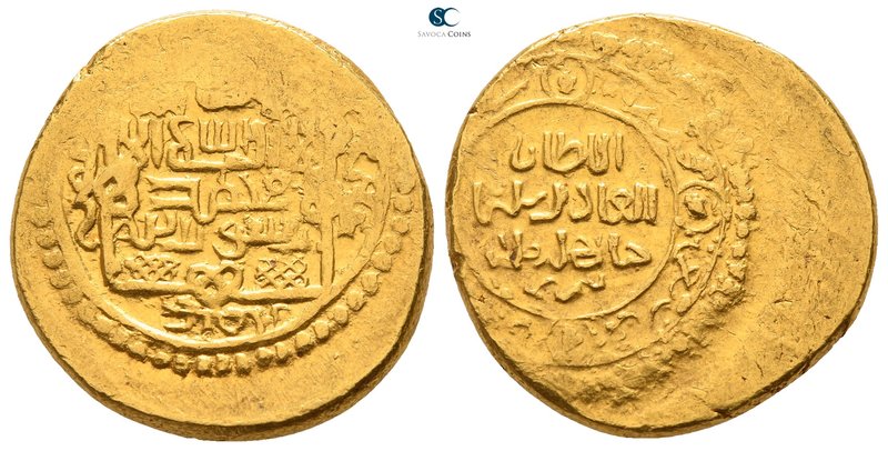 Sulayman AD 1339-1343. dated AH 741. Tabriz
Dinar AV

20mm., 9,05g.

Legend...