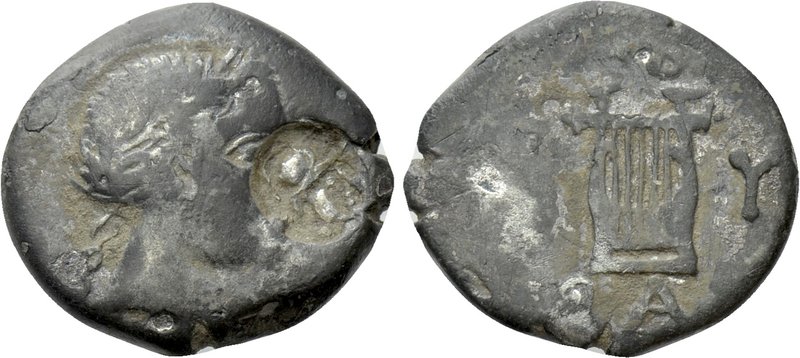 SKYTHIA. Olbia. Drachm (Circa 200-190 BC). 

Obv: Laureate head of Apollo righ...