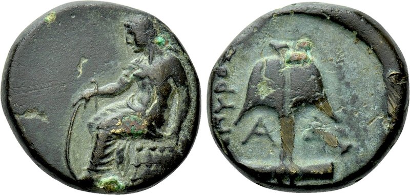 THRACE. Apollonia Pontika. Ae (Circa 350 BC). 

Obv: Apollo seated left on omp...