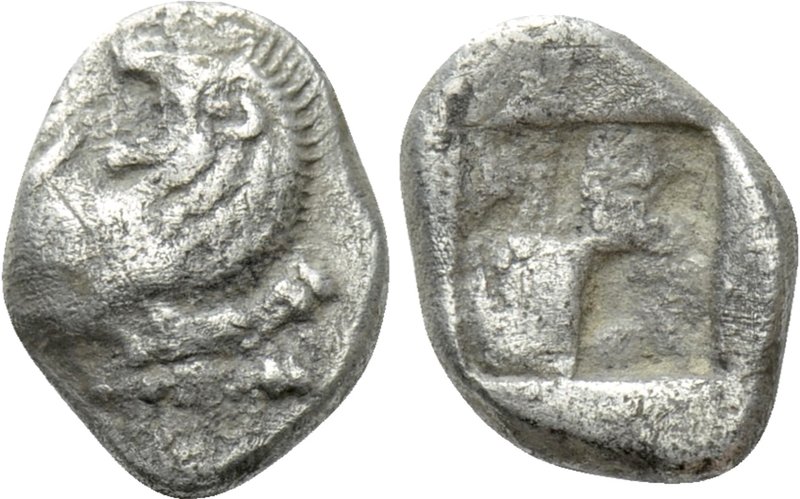 THRACE. Chersonesos. Diobol (Circa 500 BC).

Obv: Forepart of lion right, head...