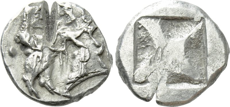 THRACO-MACEDONIAN REGION. Siris. Stater (Circa 525-480 BC). 

Obv: Satyr stand...