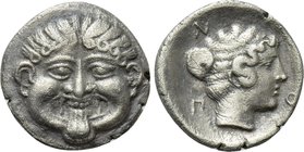 MACEDON. Neapolis. Hemidrachm (Circa 375-350 BC).