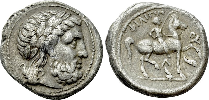 KINGS OF MACEDON. Philip II (359-336 BC). Tetradrachm. 

Obv: Laureate head of...