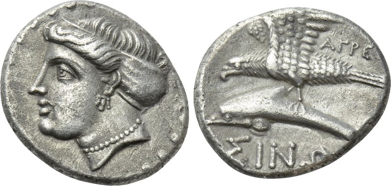 PAPHLAGONIA. Sinope. Drachm (Circa 330-300 BC). Agreos, magistrate. 

Obv: Hea...