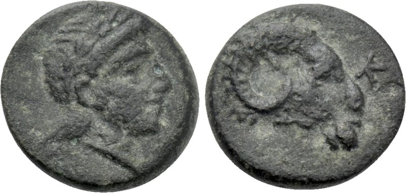 TROAS. Kebren. Ae (Circa 387-310 BC). 

Obv: Head of ram right; K above.
Rev:...