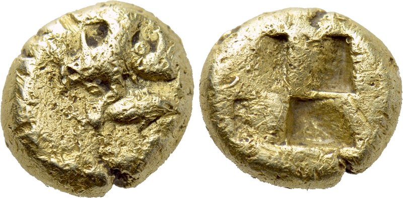 MYSIA. Kyzikos. 1/12 Stater (Circa 550-500 BC). 

Obv: Winged figure to left, ...
