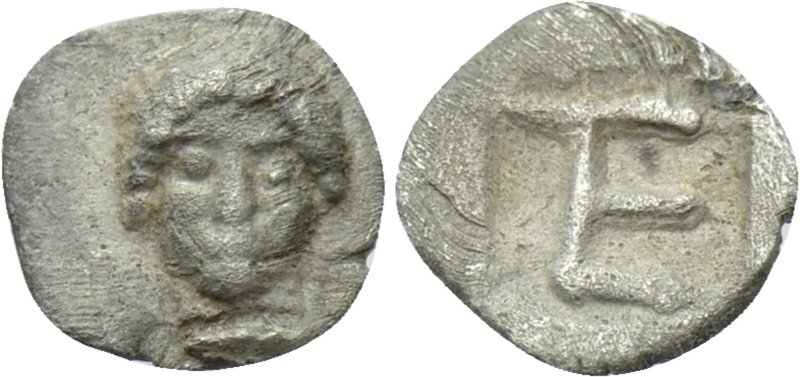 IONIA. Kolophon. Tetartemorion (Circa 525-490). 

Obv: Head of Apollo facing....