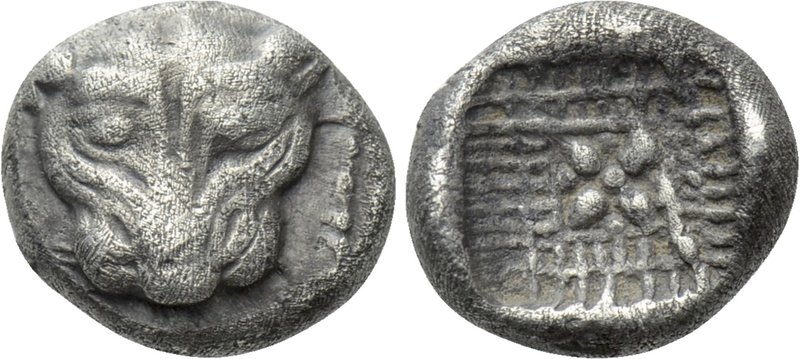 IONIA. Miletos. 1/8 Stater (Late 6th-early 5th centuries BC). 

Obv: Facing he...